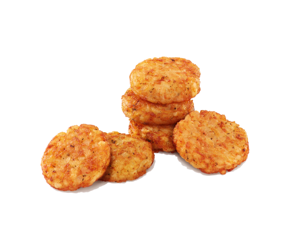 A stack of hash browns